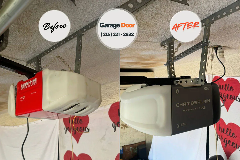 Before and after: garage door repair 44094